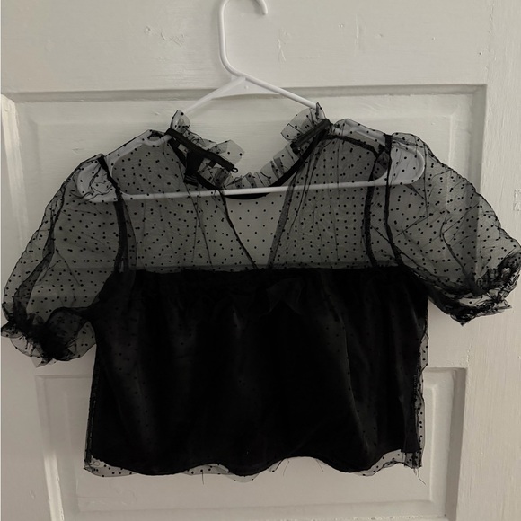 Forever 21 Polka Dot Blouse - Picture 3 of 4